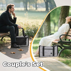 YUDODO 2 Packs 25 lbs Lightproof Soft Sided Cat Carrier for Large Cat & Small Dog Airline Approved Travel Bag Pet Puppy Carriers with Side Pockets & Reflective Mesh, Foldable Portable for Car 2 Grey