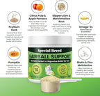 Hairball Support for Cats - 10 Super Ingredients for Hairball Relief, Digestive Support & Healthy Skin - No Fillers - Psyllium, Pumpkin, Omega-3s & More - 720 Scoops