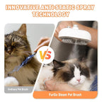 Cat Steam Brush-3 in 1 Pet Brush,Dog Shedding Tool Self Cleaning Pet Spray Depilation Comb with Release Button,Dog Steam Brushs,Cat Grooming Supplies for Long Short Haireds