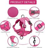 Cat Harness and Leash Set, Upgraded Escape Proof Adjustable Kitten Vest with Lead for Small Cat Outdoor Walking, Soft Breathable Mesh Jacket with Reflective Strips for Dark Night, S, Pink