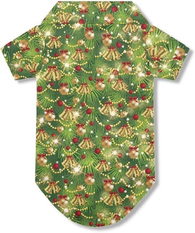 Colorful Lights Dog Clothes for Medium Dogs Christmas Boy Girl Dog Shirt Soft Puppy Outfit Adorable Pet T-Shirts Puppy Summer Hawaiian Beach Polo Shirts Clothes Kitten Xmas Clothing