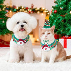 SCENEREAL Christmas Cat Costumes - Cute Knit Santa Claus Christmas Tree Costume for Puppy Dogs Cats, Kitten Collar Hat for Holiday Party, Pet Apparel Xmas Outfit for Small Animal, Dolls