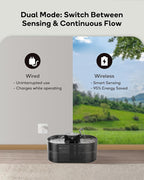 Cat Water Fountain Cordless, 108oz/3.2L Cengcen Wireless Cat Fountains for Drinking, Pet Water Fountains for Cats Indoor, Automatic Cat Water Dispenser Battery Operated 5000mAh Rechargeable, Black