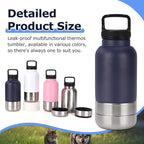 Dog Water Bottle, 3 in 1 Portable Insulated Pet Travel Water Bottle with 2 Detachable Water Bowl, Stainless Steel Travel Water Bottles for Dogs, 6-12H Insulation Dogs Travels Food and Water Container