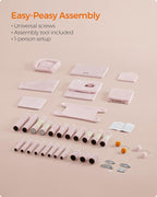 Feandrea Cat Tree, 61-Inch Cat Tower for Indoor Cats, Plush Multi-Level Cat Condo with 5 Scratching Posts, 2 Perches, 2 Caves, Hammock, 2 Pompoms, Jelly Pink UPCT192P01