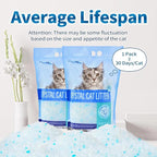 Made4Pets Cat Litter Crystals, Non Clumping Cat Litter Odor Control Kitty Litter Non Clumping No scooping Low Dust, Low Tracking, Lightweight, Dehydrates Waste,Cologne– 17.2 lbs (4 x 4.3 lb Packs)
