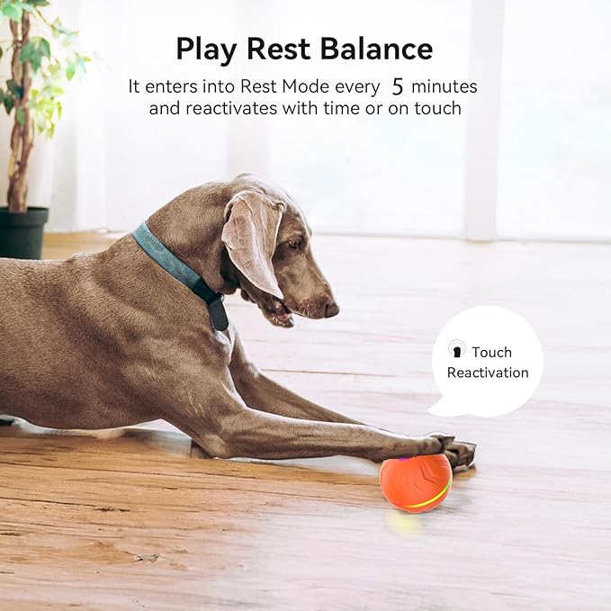 Interactive Dog Toys Dog balls, Automatic Moving Bouncing Rotating Interactive Dog Ball, Durable Motion Activated Automatic Rolling Ball Toys for Puppy Small Medium Large Dogs, Anti Boredom Dog Toys