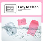 Dog Water Bottle, Leak Proof Portable Puppy Water Dispenser, Travel Puppy Water Bowl, Foldable Transparent Dog Water Bottle for Pets Outdoor Walking, Hiking, Travel, Food Grade Plastic - 10oz Pink