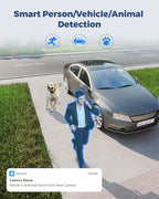 REOLINK 4K WiFi Security Camera with 180° Ultra-Wide Angle, 2.4/5GHz Plug-in Outdoor Camera, Smart Human/Vehicle/Animal Detection, Color Night Vision, Two-Way Talk, DC 12V/2A, Duo 2 WiFi