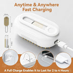 4 in 1 Pet Steam Brush for Shedding,Rechargeable cat brushes for indoor cats,Quiet Detangling Brush for Long Haired Cats and Dogs(White)