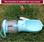 Dog Water Bottle with Food Container Holder, Travel Puppy Drinking Bowl, Portable Pet Water Dispenser, Patented Design, Food Grade Plastic 12 oz Water Bottle+100g Snack cans