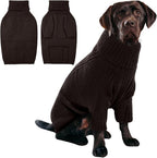 IECOii XXXL Dog Sweater,Warm Dog Sweaters for Extra Large Dogs Girl Boy,Stretchy & Cozy,Turtleneck Knitted Pullover for Pet Wear On Holiday,Easy On Doggy Sweatshirt for Labrador (Brown,XXXL)