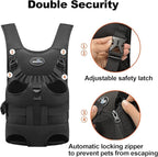 Dog Front Carrier Backpacks for Small Dogs, Legs Out Pet Carrier Sling Backpack with Adjustable Padded Ventilated Shoulder Straps, Easy-Fit for Traveling Hiking Camping,Large