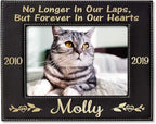 Stocking-Factory Personalized Cat Sympathy Gift Picture Frame Pet Loss Engraved (Gold or Silver) Photo Plaque In Loving Memory Beloved Dog