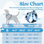 rabbitgoo Dog Harness Small Sized, No Pull Pet Harness with 3 Buckles, Adjustable Soft Padded Vest with Control Handle, Walking Reflective Pet Vest for Small Dogs, Floral Blue, S