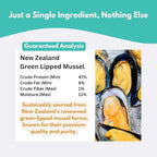 ALFIE'S TREATOS Green Lipped Mussels for Dogs & Cats (2.65 oz), Air-Dried Dog Treats, Natural Supplement & Omega-3 Food Topper, Single Ingredient, Freeze-Dried Alternative