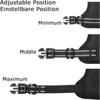 HEELE Dog Harness, No Pull Adjustable Padded Reflective Harness for Small Medium Large Dogs with Handle for Walking Training, Black, L