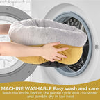 Cat Bed for Indoor Cats,Round Cat Bed for Small Pets,Washable Pet Bed with Non-Skid Bottom,Pet Bed for Puppy and Kitty,19 Inches,Yellow