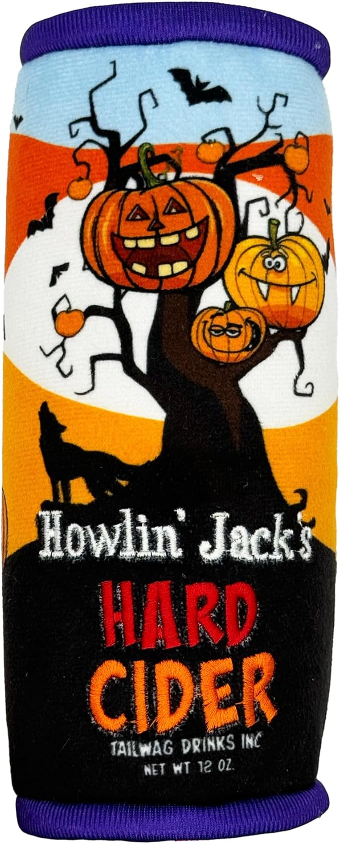 Huxley & Kent Halloween Funny Dog Toy w/Squeaker – Power Plush Squeaky Dog Toys for Small, Medium & Large Dogs – Soft Stuffed Animal for Indoor Play & Fetch - Howlin' Jacks Hard Cider, One Size