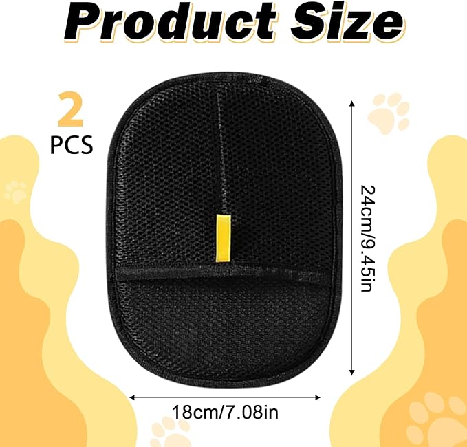 2pcs Pet Hair Removal Glove for Cats Dogs,2025 Electrostatic Pet Hair Remover Grooming Removal Gloves for Pets Hair,Hair Remover Gloves for Couch Clothes Carpet Bed Furniture Pet Grooming