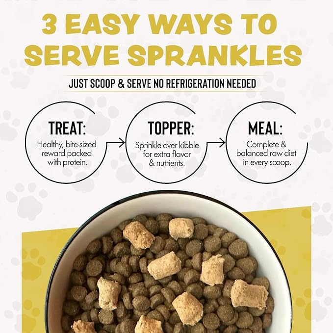 Freeze Dried Dog Food for Small & Large Breeds Dogs, 6 Oz Chicken Dog Food Toppers for Picky Eatres, Made in USA - Grain Free & All Natural Freeze Dried Dog Treats Made with 96% Meat Organs