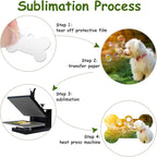 Hotop 16 Pieces Sublimation Blank Dog Tags Aluminum Bone Shaped Pet Name ID Tags Double Sided with 16 Pieces Key Rings for Dogs and Cats