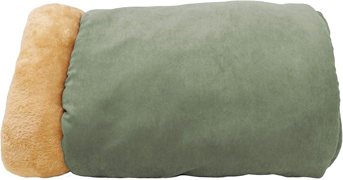 4 in 1 Self Warming Burrow Cat Bed, Pet Hideway Sleeping Cuddle Cave (Sage Green)