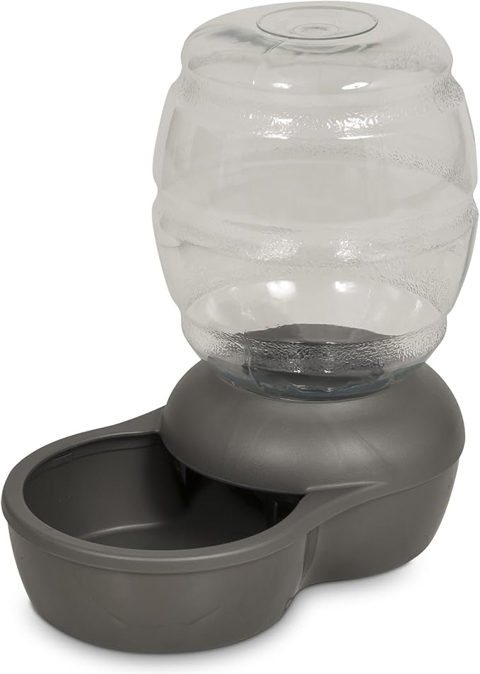 Petmate Replendish Automatic Gravity Waterer for Cats and Dogs, BPA-Free, No Batteries Required, Includes Charcoal Filter, 1 Gallon, Made in USA