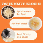 Wellix Dog & Cat Food Topper - Salmon Roe Treats Freeze Dried Egg Yolk & Chicken Flavor Low Calorie - Antioxidant and Skin & Coat Support - Healthy Cat Treats for Indoor Cats