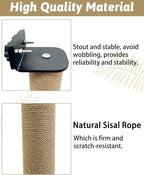 VCEPJH 2 Pcs Cat Scratching Post for Crate Cage Mounted Cat Scratcher Natural Sisal Scratch for Scratching and Climbing Furniture 15x2.7inches (Yellow)