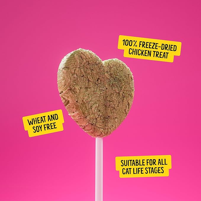 Bonkers Purrpops, Freeze Dried Catnip Flavor Lollipop Cat Treats, Healthy Single Ingredient Treats, Training Treats or Food Topper, for All Breeds and Ages, Value Pack (13 Pack, 52 Pieces)