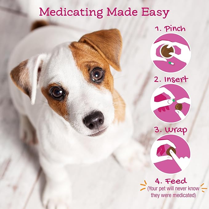 Riley's Pill Wrap for Dogs - Delicious Pumpkin & Peanut Butter Flavored Pill Paste for Dogs - Wrap Pills, Capsules, Tablets in a Pocket or Pouch to Mask The Taste - 4.2 oz