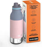 asobu Dog Barky Bottle – Insulated Stainless Steel Water Bottle with 2 Removable Dog Bowls for Food, Treats & Water – Pet-Friendly Travel Bottle for Hiking, Road Trips & Outdoor Adventures