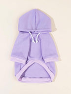 QWINEE Basic Dog Hoodie Sweatshirt Puppy Sweater Warm Cat Costumes Pet Clothes for Chihuahua Puppy Kitten Small Medium Dogs Mauve Purple X-Small