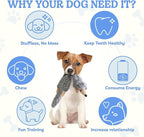 SHARLOVY Dog Squeaky Toys No Stuffing 2 Pack, Plush Crinkle Dog Toys for Large Breed, Durable Doggie Chew Cute Animals Puppy Toy for Teething