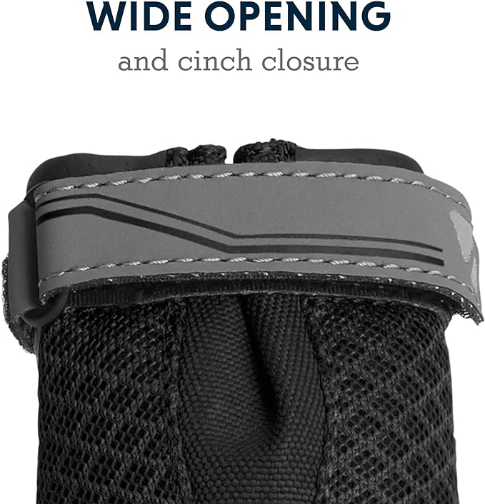 Ruffwear, Grip Trex Dog Shoes, Non-Slip Boots for Hot Pavement & Snow, Weatherproof Paw Protection with Breathable Mesh, Rugged Sole for Hiking, Obsidian Black, 1.75"