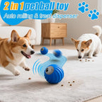 AIERSA Interactive Dog Toys, Automatic Dog Treat Ball Dispenser Toy to Keep Them Busy, Anti-Boredom Electric Moving Puzzle Dog Toys, Self-Rolling Treat Ball Toy for Small and Medium Dogs (Waxberry)