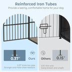 Lyromix 43'' Dog Crate Furniture with 3 Doors, XL Wooden Crate End Table, Heavy Duty Indoor Puppy Cage Kennel for Medium to Large Dogs, Multiple Units Can be Combined