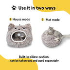 CATISM Cat Bed, Cat Beds for Indoor Cats, Cat Cave, Cat Cave for Indoor Cats, Cat Bed Cave, Large Cat Beds, Cozy Hooded Cat Bed with Soft Cushion, Removable Washable Cat Beds