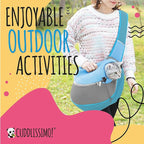 Pet Sling Carrier - Soft Front-Chest Carrying Bag for Small Pets (Ideal for Dogs & Cats 6–10 lbs) - Carefully Sized for Yorkshire Terrier, Maltese, Toy Poodle, Papillon - (Blue-L)