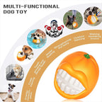 LiuMelinda Dog Chew Toys for Aggressive-Chewers - Indestructible Dog Toy for Aggressive Chewer，Tough Chew Toys for Dogs （Rubber Orange）