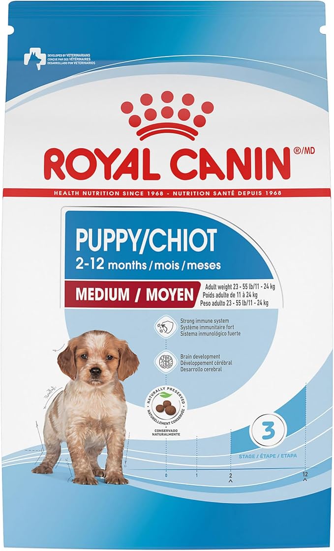 Royal Canin Size Health Nutrition Medium Puppy Dry Dog Food, 17 lb Bag