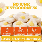 Wellix SunnyBites Freeze Dried Chicken Treats for Cat&Dog -Egg Healthy Cat Treats for Indoor Cats -Supports Immunity Gut Healthy for Training Kitten Snack or Puppy Treat 3.5oz