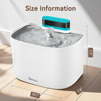 Cat Water Fountain, 122oz/3.6L Pumpless Cat Fountain, Cordless Water Fountains for Cats Indoor, Dog Pet Water Fountain Battery Operated with Stainless Steel Tray (White, Fountain+8 Fliters)