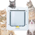 4 Way Locking Cat Door(Outer Size9.4 x8.6''),Dog Door for Window,Magnetic Pet Door for Interior Exterior Door，Weatherproof Cat Flap for Thin Door and Wall