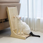 PETKARAY Sisal Cat Scratcher, Upright Cat Scratch Pad Wall Mounted, Vertical Scratching Post Alternative, L Shape Scratching Board 105°