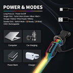 PetIsay LED Dog Collar - 7 Solid Colors & Memory - 300mAh Even Glow, No Half-Neck Light - USB-C Rechargeable, IPX7 Waterproof, Adjustable for Backyard, Hiking, Parties(Large)