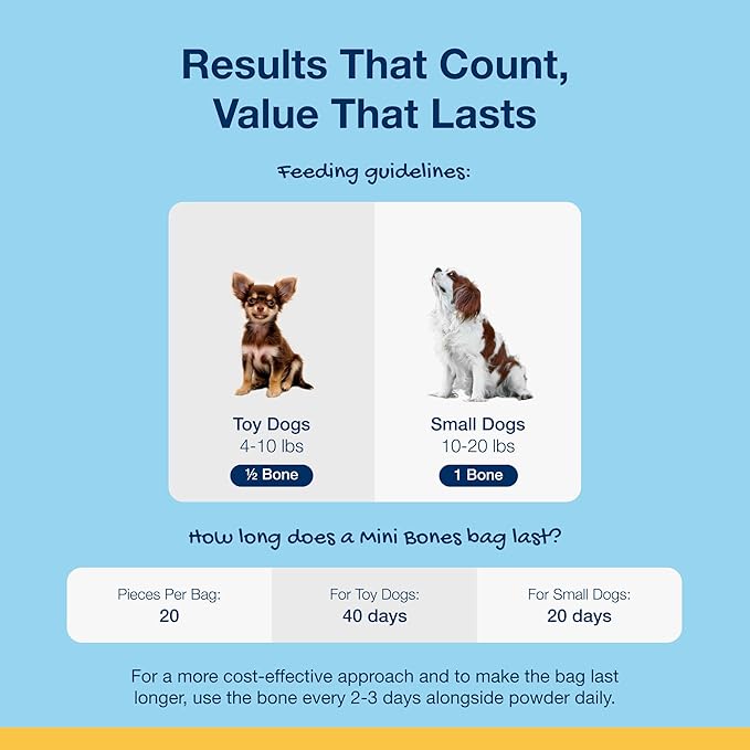 Proden PlaqueOff Sytem Mini Dental Care Bones - Peanut Butter Banana - 12 oz, Brown