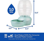 Petmate Replendish Automatic Gravity Waterer for Cats and Dogs, BPA-Free, No Batteries Required, Includes Charcoal Filter, 1 Gallon, Made in USA