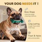 Dog Toys for Aggressive Chewers: Dog Treat & Chew Toys, Long-Lasting Interactive Dog Toys to Keep Them Busy, Indestructible Dog Enrichment Bones for Small Medium Large Breeds, Beef Flavor